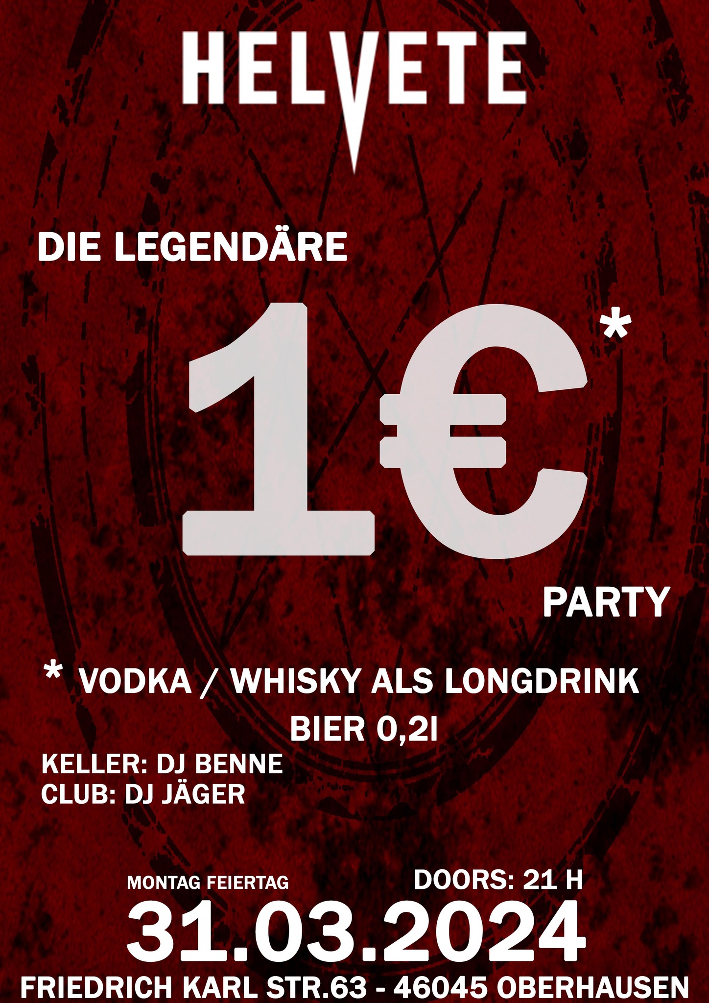 1€ Party - Empty Tankard Party - 31. März 2024 - Helvete Oberhausen