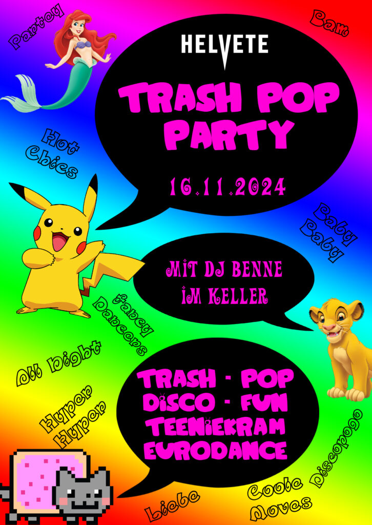 Trashpop Party - Retro Edition -16. November 2024 - Helvete Oberhausen